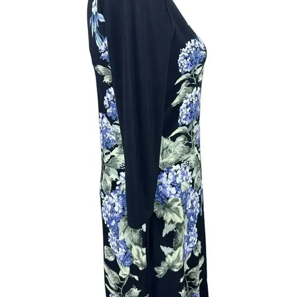 White House Black Market reversible dress with hydrangea flower print size S - Picture 7 of 14